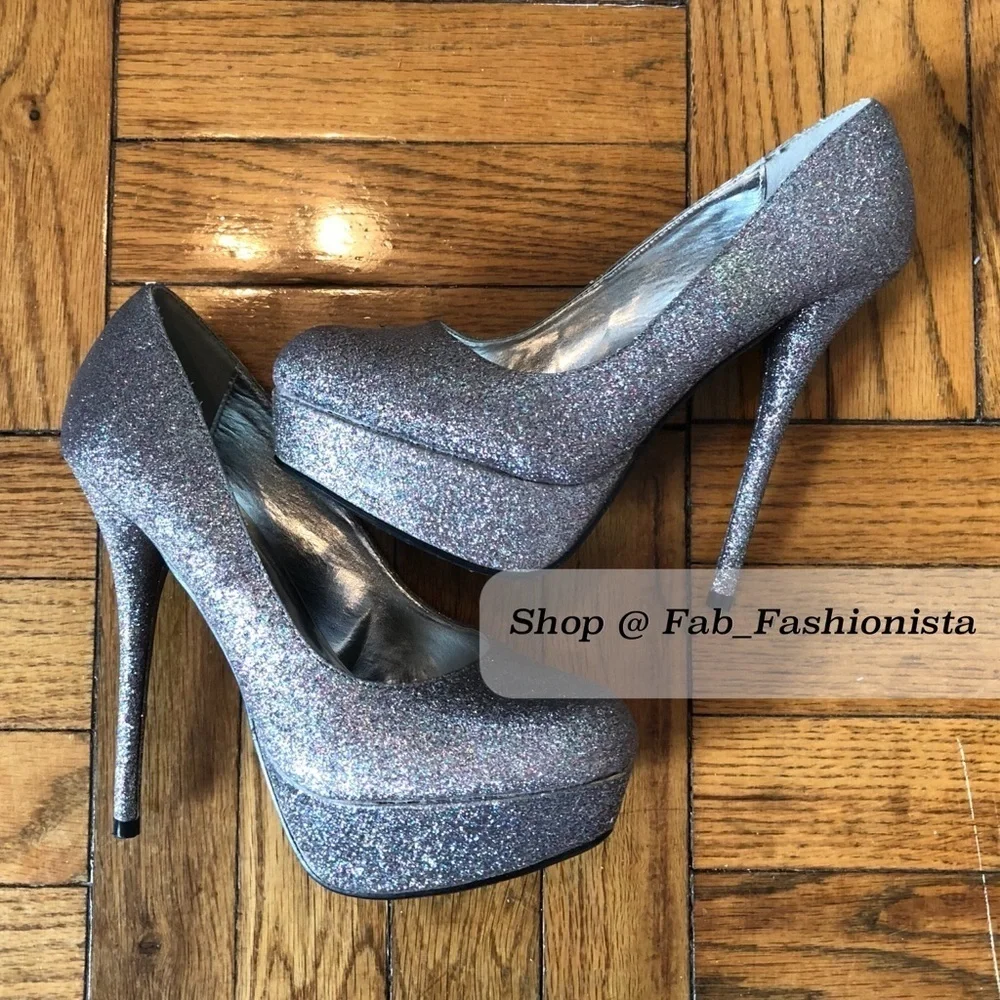 Glitter prom heels formal party wear size 8.5
